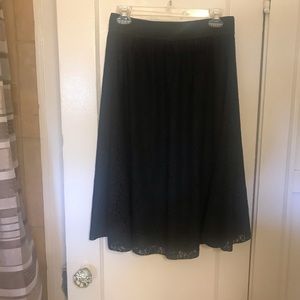 Black lace Lularoe Lola skirt